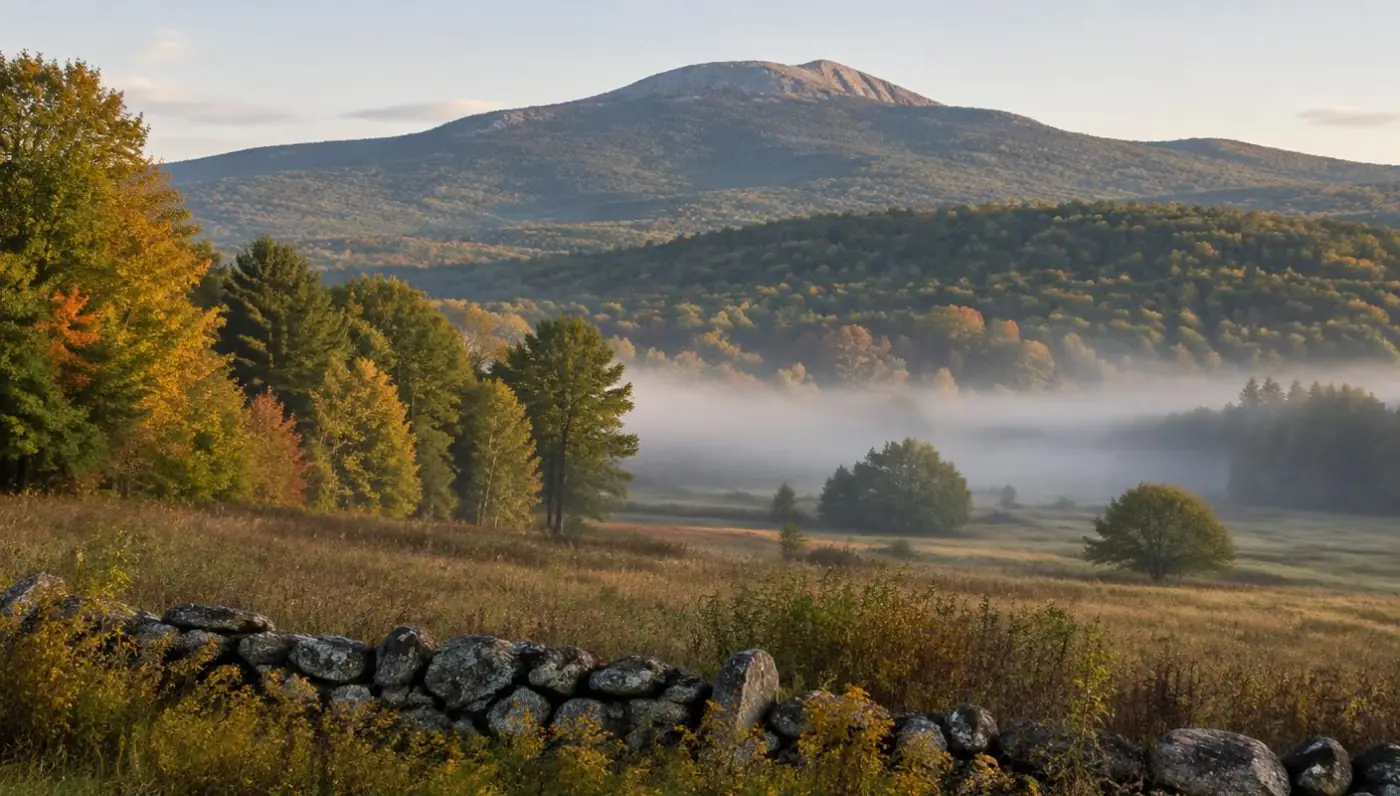 Rolling hills of the Monadnock region in southern New Hampshire